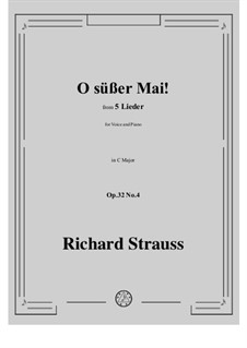 No.4 O süßer Mai!: C-Dur by Richard Strauss