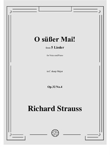 No.4 O süßer Mai!: C sharp Major by Richard Strauss