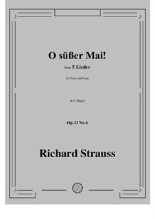 No.4 O süßer Mai!: G Major by Richard Strauss