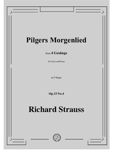 No.4 Pilgers Morgenlied: F-Dur by Richard Strauss