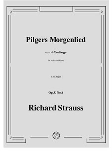 No.4 Pilgers Morgenlied: G Major by Richard Strauss