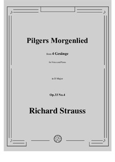 No.4 Pilgers Morgenlied: D Major by Richard Strauss