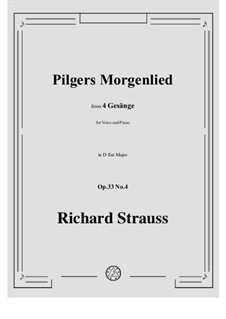 No.4 Pilgers Morgenlied: D flat Major by Richard Strauss