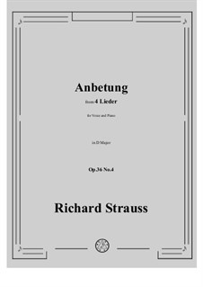 No.4 Anbetung: D Major by Richard Strauss