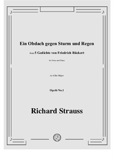 No.1 Ein Obdach gegen Sturm und Regen: A flat Major by Richard Strauss