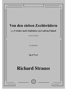 No.5 Von den sieben Zechbrüdern: E flat minor by Richard Strauss
