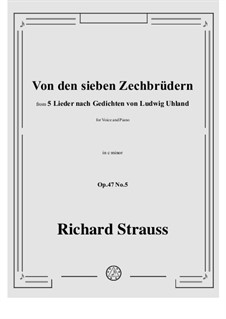 No.5 Von den sieben Zechbrüdern: C minor by Richard Strauss