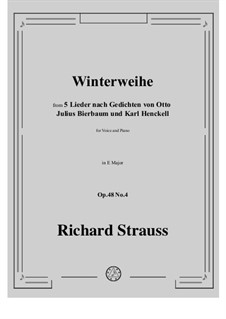 No.4 Winterweihe: E Major by Richard Strauss