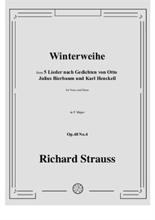 No.4 Winterweihe: F-Dur by Richard Strauss