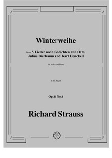 No.4 Winterweihe: G Major by Richard Strauss
