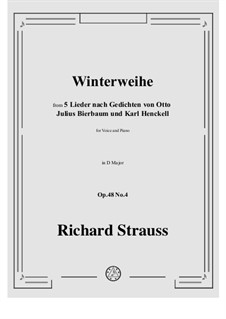 No.4 Winterweihe: D Major by Richard Strauss
