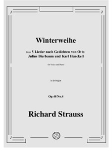 No.4 Winterweihe: B Major by Richard Strauss