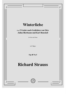 No.5 Winterliebe: F-Dur by Richard Strauss