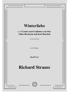 No.5 Winterliebe: E flat Major by Richard Strauss