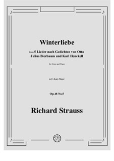 No.5 Winterliebe: C sharp Major by Richard Strauss