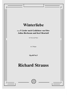 No.5 Winterliebe: C-Dur by Richard Strauss