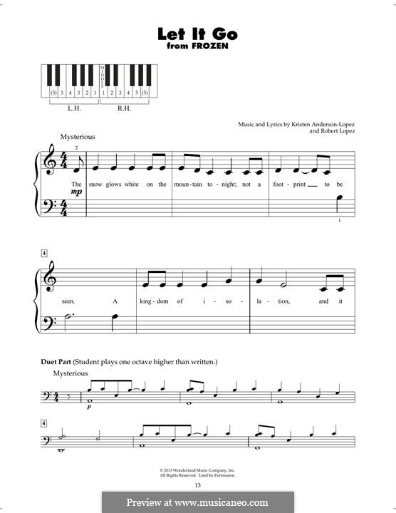 Piano version: Für einen Interpreten by Robert Lopez, Kristen Anderson-Lopez
