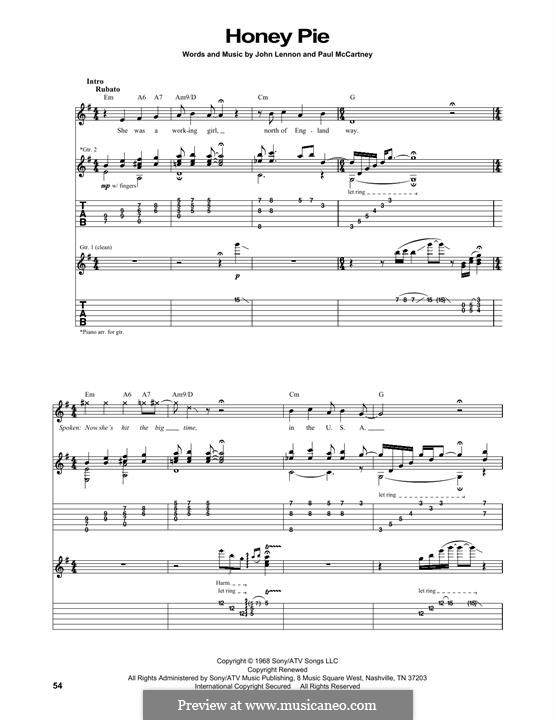 Honey Pie (The Beatles): Für Gitarre by John Lennon, Paul McCartney