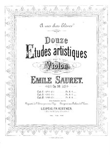 Zwölf Kunstler-Etüden für Violine, Op.38: Nr.10-12 by Émile Sauret