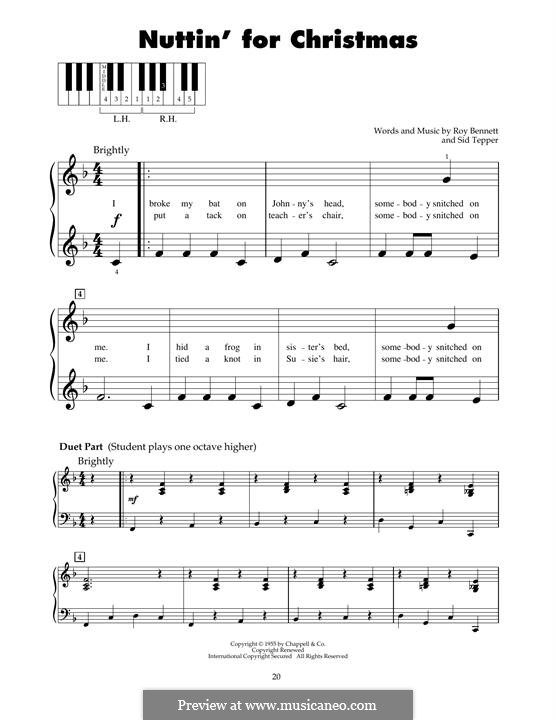 Nuttin' for Christmas: Für Klavier by Sid Tepper