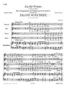 An die Sonne, D.439: An die Sonne by Franz Schubert