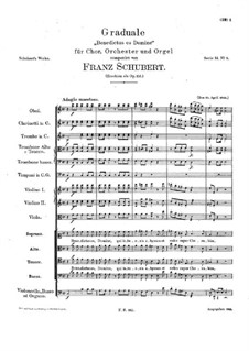 Benedictus es Domine. Graduale für Chor, Orchester und Orgel, D.184 Op.150: Benedictus es Domine. Graduale für Chor, Orchester und Orgel by Franz Schubert