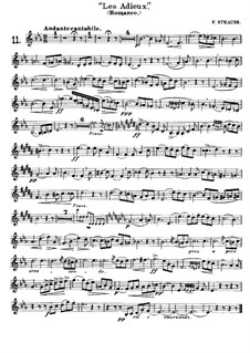 Les Adieux für Waldhorn und Klavier: Solostimme by Franz Strauss