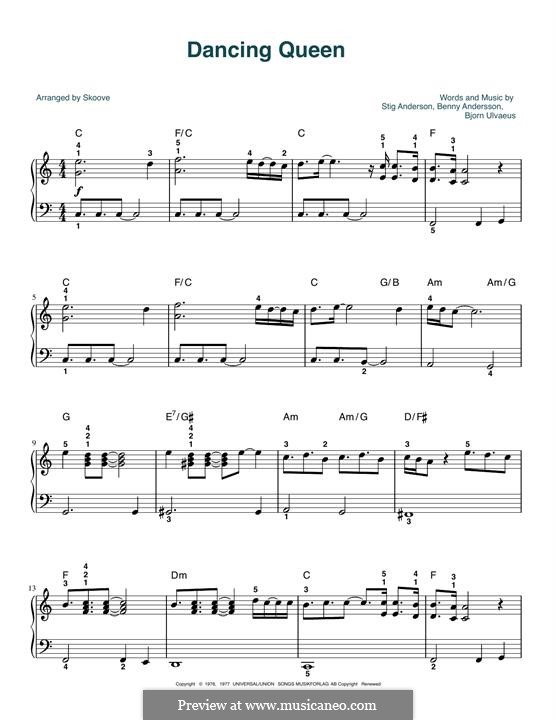 Piano version: Für einen Interpreten by Benny Andersson, Björn Ulvaeus, Stig Anderson
