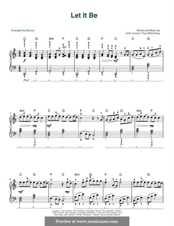 Piano version: Für einen Interpreten by John Lennon, Paul McCartney