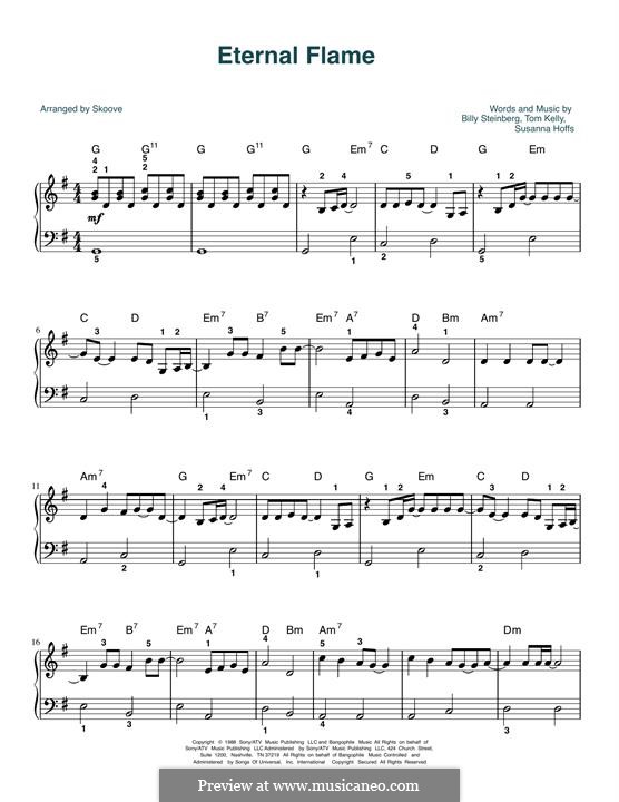 Eternal Flame: Für Klavier by Billy Steinberg, Susanna Hoffs, Tom Kelly