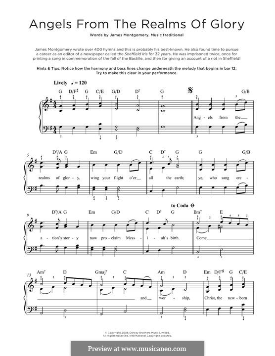 Angels from the Realms of Glory: Für Klavier by folklore