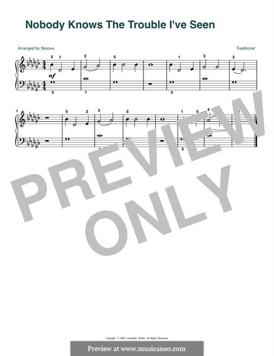 Nobody Knows the Trouble I've Seen: Für Klavier by folklore