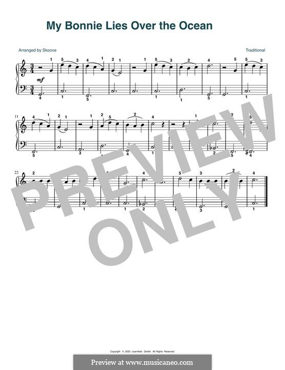 My Bonnie is over the Ocean: Für Klavier by folklore