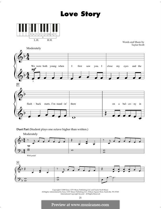 Love Story: Für Klavier by Taylor Swift