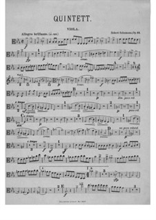 Klavierquintett in Es-Dur, Op.44: Violastimme by Robert Schumann