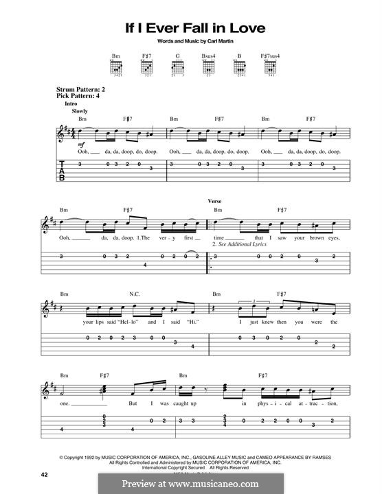 If I Ever Fall in Love (Pentatonix): Für Gitarre mit Tabulatur by Carl Martin