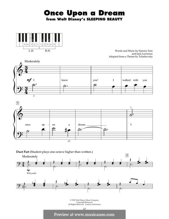 Once Upon A Dream (from Sleeping Beauty): Für Klavier by Jack Lawrence, Sammy Fain
