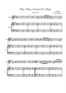 Ding Dong! Merrily on High: Für Violine und Klavier by folklore