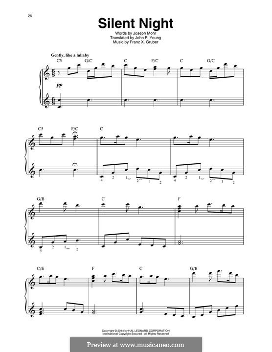 Solo instrument version (various): For harp by Franz Xaver Gruber