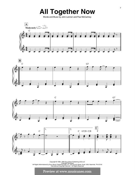 All Together Now (The Beatles): For harp by John Lennon, Paul McCartney