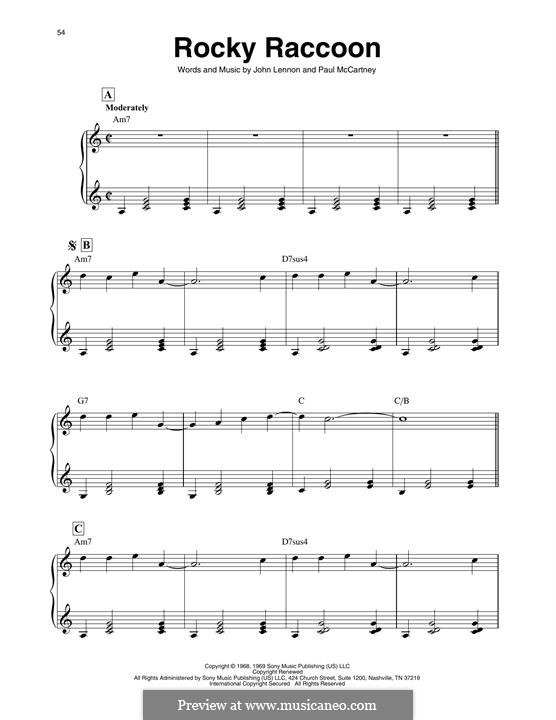 Rocky Raccoon (The Beatles): For harp by John Lennon, Paul McCartney