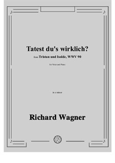 Tatest du's wirklich: E minor by Richard Wagner