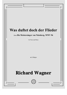 Was duftet doch der Flieder: G Major by Richard Wagner