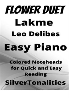 Blumenduett: For easy piano with colored notation by Léo Delibes