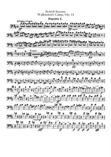 Wallensteins Lager, B.111 T.79 Op.14: Fagottstimme by Bedřich Smetana