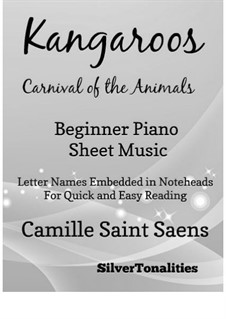 Kängurus: For beginner piano by Camille Saint-Saëns