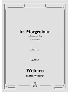 No.4 Im Morgentaun: B flat Major by Anton Webern