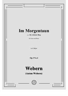 No.4 Im Morgentaun: A-Dur by Anton Webern