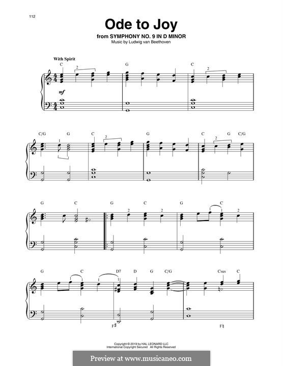 Ode an die Freude: For harp by Ludwig van Beethoven