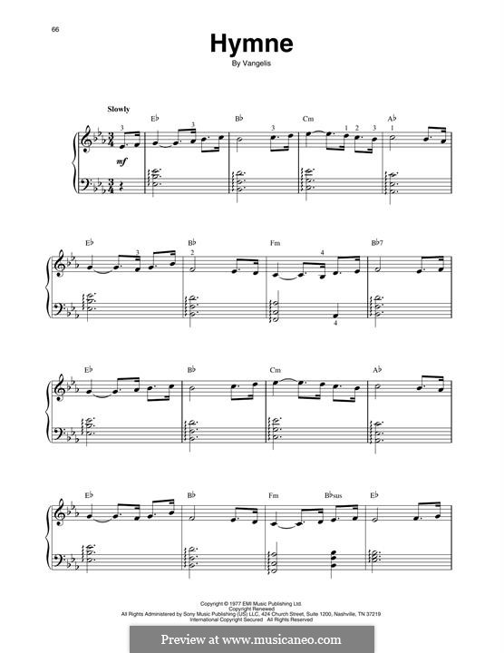 Hymne: For harp by Vangelis